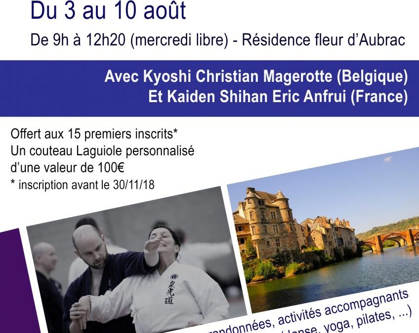 c’est passé STAGE d’arts martiaux: KOKODO JU JUTSU du 03 au 10 août 2019